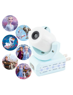 Luz Nocturna LED Projectables Frozen II 6 Imágenes Azul