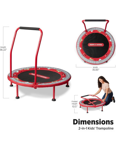 Trampolín 2-en-1 Radio Flyer para Niños con Alfombra