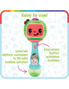 Varita Musical Cocomelon con Burbujas y Luz 118ml 2