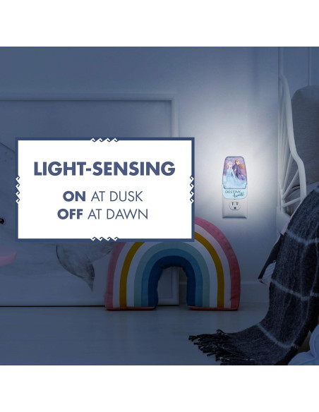 Luz Nocturna LED Disney Frozen 2 - Anna y Elsa, Sensor Luz