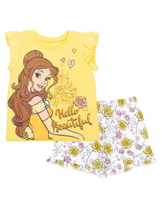 Conjunto camiseta peplum Tiana Disney + pantalones cortos