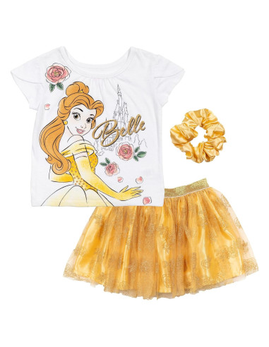 Conjunto 3 Piezas Niña Disney Princess Moana Falda Tul