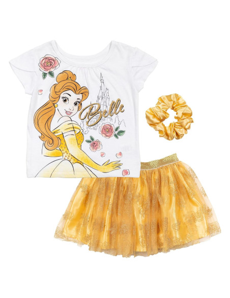 Conjunto 3 Piezas Niña Disney Princess Moana Falda Tul