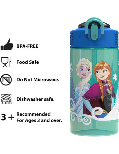 Botella de Agua 500 ml Zak Designs Frozen Anna y Elsa