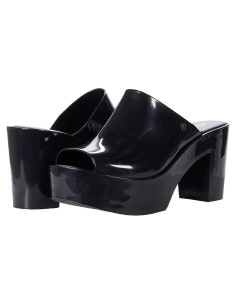 Mule Melissa 32233 Negro Tacón Grueso Vegano 30x27cm