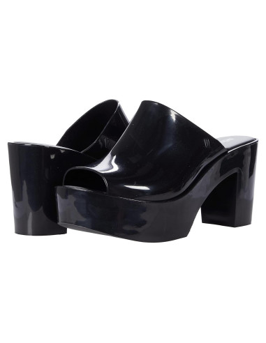 Mule Melissa 32233 Negro Tacón Grueso Vegano 30x27cm