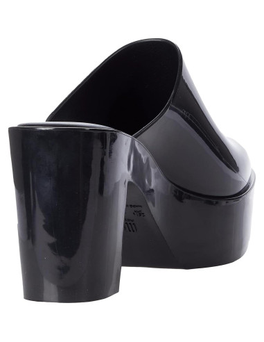 Mule Melissa 32233 Negro Tacón Grueso Vegano 30x27cm