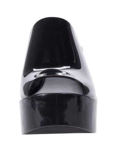 Mule Melissa 32233 Negro Tacón Grueso Vegano 30x27cm