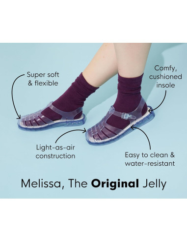 Chanclas Melissa Harmonic M Lover - Negro 23x9x10 cm