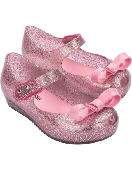 Zapatos Mary Jane Mini Melissa Ultragirl Rosa Brillante