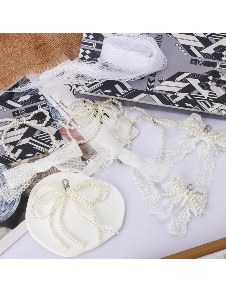 Draupnir 8 Pcs Charms de Lazo de Perlas para Zapatillas DIY