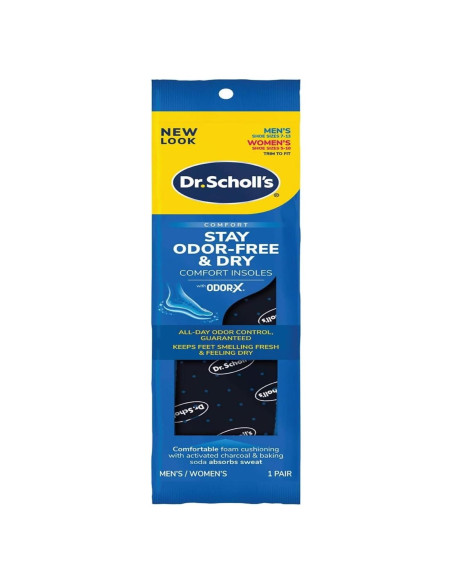 Plantillas Dr. Scholl's Odor-X, Control de Olores, 1 Par