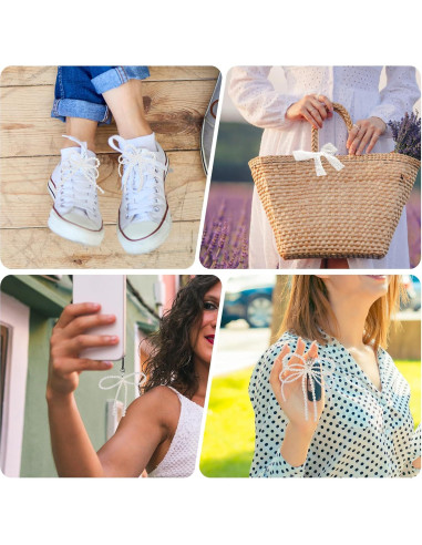 Draupnir 8 Pcs Charms de Lazo de Perlas para Zapatillas DIY