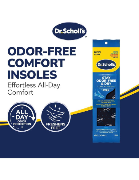 Plantillas Dr. Scholl's Odor-X, Control de Olores, 1 Par