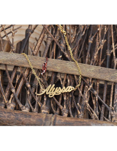 Collar HUAN XUN Te Quiero Mamá Hija 40 cm Oro 18k 2