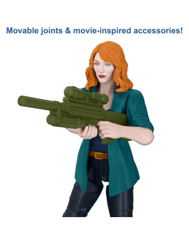 Figura de Acción Mattel Jurassic World Claire y Dilophosaurus