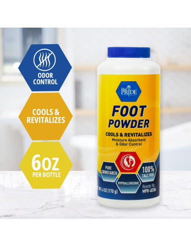 Polvo para Pies Hipoalergénico MedPride 170g - Control de Olores