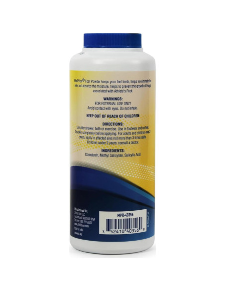 Polvo para Pies Hipoalergénico MedPride 170g - Control de Olores
