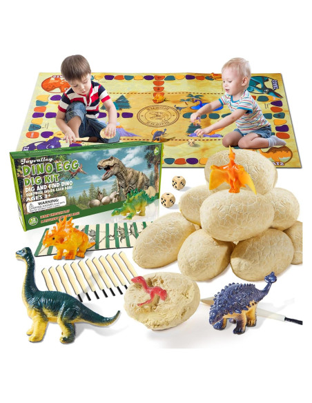 Kit Excavación Dinosaurios - 12 Huevos Rellenos Jiaxin