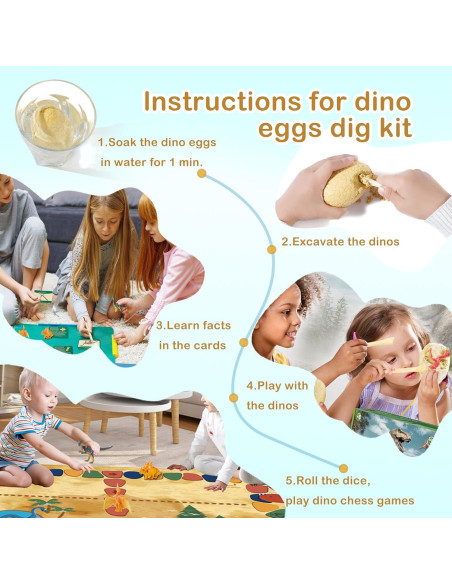 Kit Excavación Dinosaurios - 12 Huevos Rellenos Jiaxin