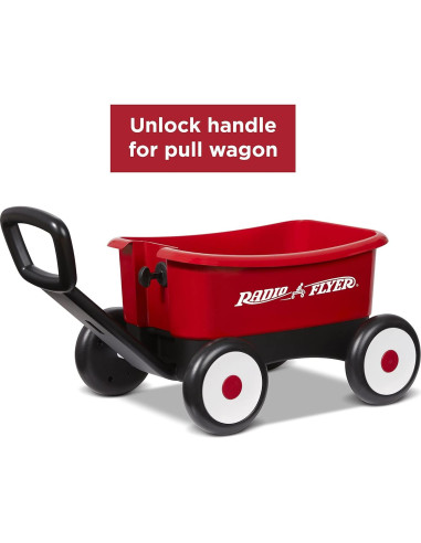 Carro de empuje y tirón Radio Flyer 2 en 1 para 1-4 años