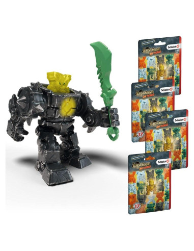 Conjunto de Figuras de Acción Schleich Robot Mini Jungla 7 Piezas