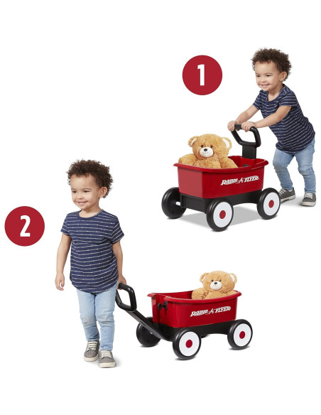 Carrito Andador Radio Flyer 2-en-1 con Oso de Peluche