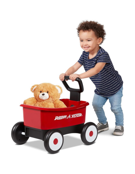 Carrito Andador Radio Flyer 2-en-1 con Oso de Peluche