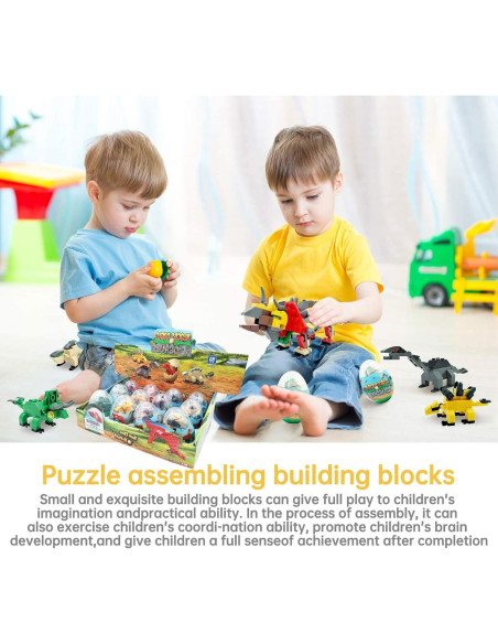 12 Piezas Huevos de Dinosaurios Juguete Educativo JGM