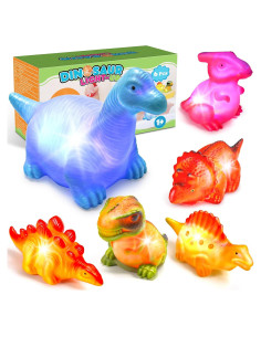 Juguetes de Baño Dinosaurios MDINGTD 6 Piezas Iluminados