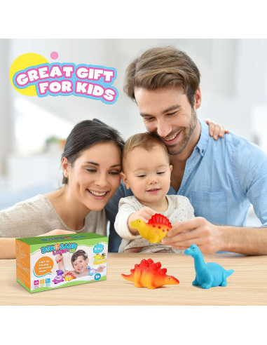 Juguetes de Baño Dinosaurios MDINGTD 6 Piezas Iluminados