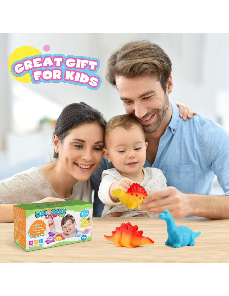 Juguetes de Baño Dinosaurios MDINGTD 6 Piezas Iluminados
