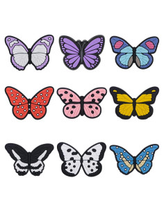 Encantos para Zapatos 10pcs Mariposa PVC Decorativos