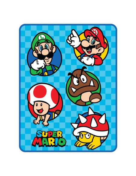 Manta Super Mario Franco 116x152 cm Micro Raschel Suave