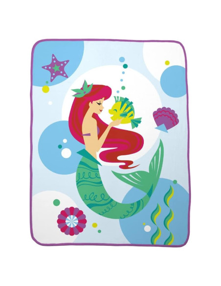 Manta La Sirenita Ariel Franco 116x152 cm Suave Plush