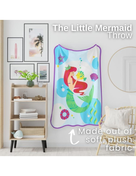 Manta La Sirenita Ariel Franco 116x152 cm Suave Plush