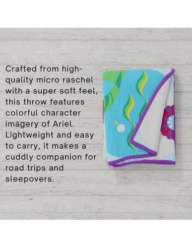 Manta La Sirenita Ariel Franco 116x152 cm Suave Plush