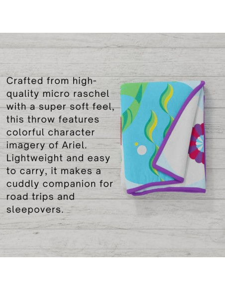 Manta La Sirenita Ariel Franco 116x152 cm Suave Plush