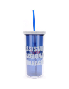 Vaso Frío Alto 590ml The Office Silver Buffalo con Tapa 2