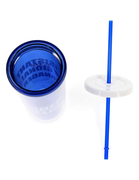 Vaso Frío Alto 590ml The Office Silver Buffalo con Tapa