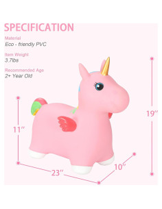 Saltador Inflable Unicornio Inpany para Niños 1.56 kg 2