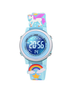 Reloj 3D Unicornio VAPCUFF para Niñas 3-12 Años Azul