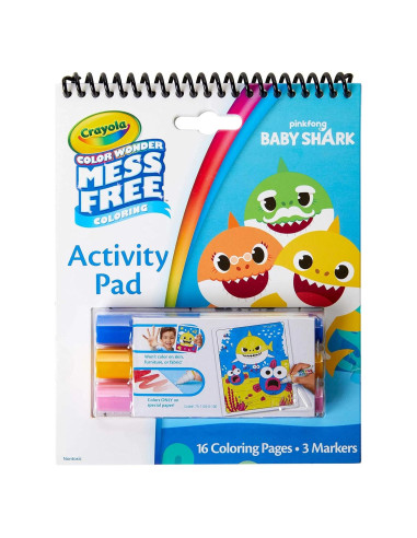 Crayola Baby Shark Color Wonder - Actividad de Colorear 16 Páginas