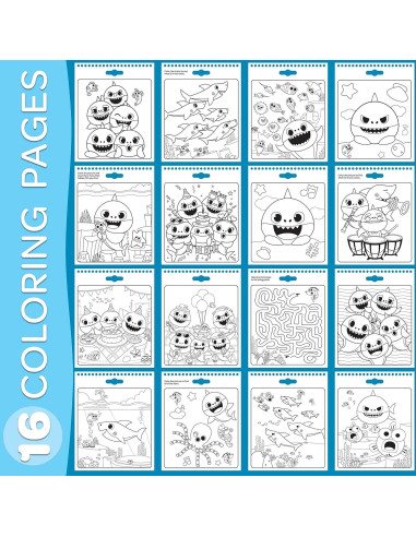 Crayola Baby Shark Color Wonder - Actividad de Colorear 16 Páginas