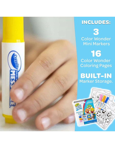 Crayola Baby Shark Color Wonder - Actividad de Colorear 16 Páginas