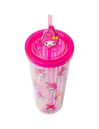 Taza Fría Silver Buffalo My Melody 710 ml con Tapa y Popote