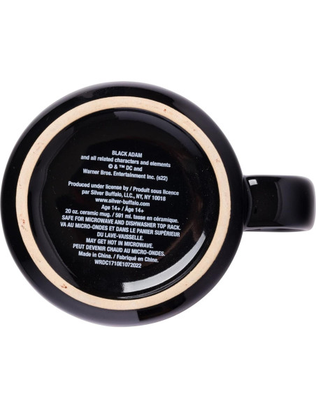 Taza Camper Cerámica Silver Buffalo Black Adam 600 ml