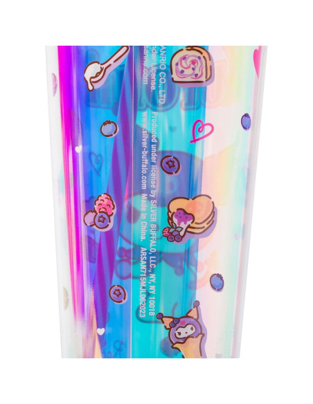 Taza Fría Sanrio Kuromi 710 ml con Tapa y Popote