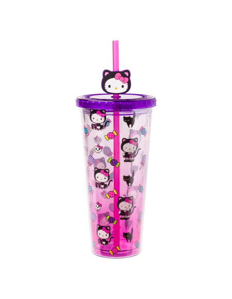 Taza Fría de Plástico Silver Buffalo Hello Kitty 710 ml Halloween