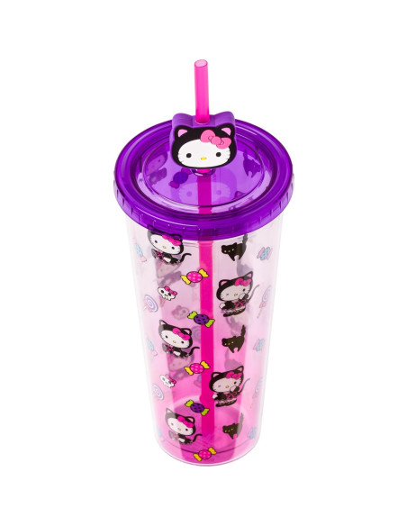 Taza Fría de Plástico Silver Buffalo Hello Kitty 710 ml Halloween